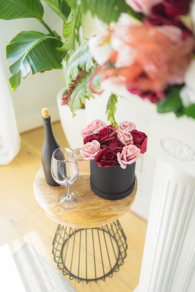 romantically styled table for photoshoot