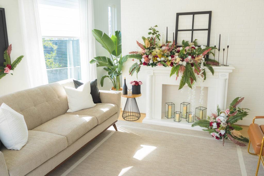 romance in the city living space  styled for photoshoot