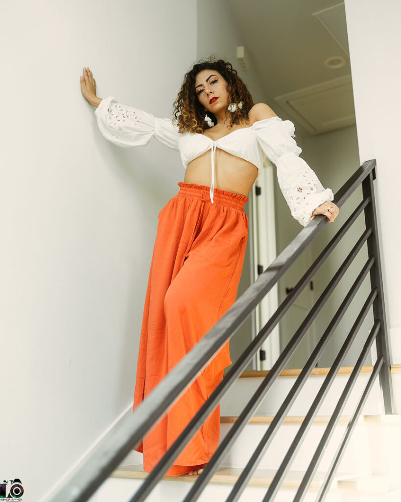 Elegant high fashion editorial shoot in 201 Lofthaus, a photography studio rental in Houston, TX offering beautiful backdrops and the perfect ambiance for captivating shots